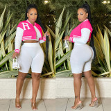 Casual Jacket+Tank Top+Shorts 3 Piece Sets BY-6001