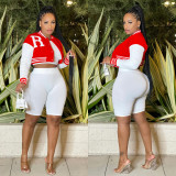 Casual Jacket+Tank Top+Shorts 3 Piece Sets BY-6001