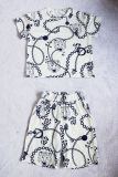 Kids Print Short Sleeve Shorts Two Piece Set GYMF- YM065