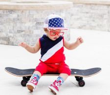 Kids Sleeveless Colorblock Hooded Sports Casual Set GYMF-YM045