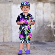 Kids Printed Hooded Top Shorts Two Piece Set GYMF-YM062 