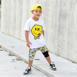 Kids Cartoon Print Short Sleeve Two Piece Set GYMF-YM061