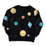Kids Starry Sky Print Long Sleeve Two Piece Pants Set GYMF-YM053