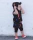 Kids Tie-Dye Print Sleeveless Hooded Two Piece Set GYMF-YM029