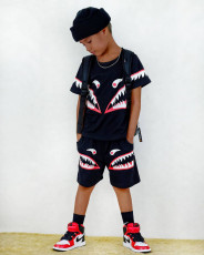 Kids Printed T-Shirt Shorts 2 Piece Set GYMF-YM032