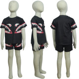 Kids Printed T-Shirt Shorts 2 Piece Set GYMF-YM032