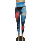 Casual Printed High Waist Tight Yoga Leggings BN-9338
