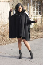 Fashion Casual Bat Sleeve Loose Zip Dress BS-1318
