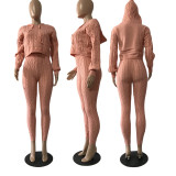 Solid Color Knit Sweater Two Piece Set GCNF-0193