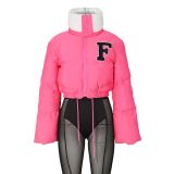 Polar Fleece Letter Embroidery Large Lapel Jacket ZSD-0507