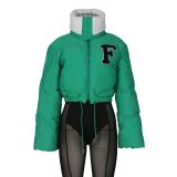 Polar Fleece Letter Embroidery Large Lapel Jacket ZSD-0507