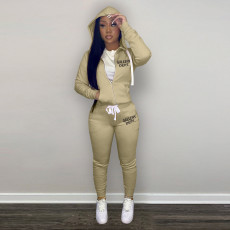 Plush Sweatshirt Sports Casual Two Piece Set FSL-F202