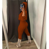 Solid Color Knit Sweater Two Piece Set GCNF-0193