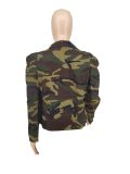 Casual Camo Print Long Sleeve Blazer  ZDF-31252