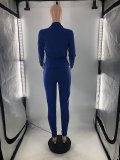 Solid Color Long Sleeve Shirt And Pencil Pant Two Piece Sets LP-66509