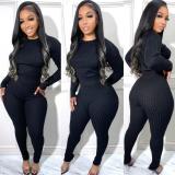 Slim Sweater Long Sleeve Two Piece Pants Set PN-6767
