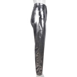Bright Zipper Tight Sexy Casual Pants GBTF-7291