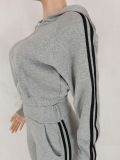 Casual Sports Hooded Coat And Pants Two Piece Set FENF-258