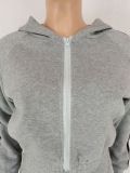 Casual Sports Hooded Coat And Pants Two Piece Set FENF-258