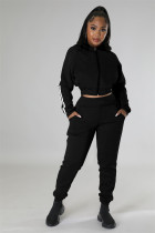 Casual Sports Hooded Coat And Pants Two Piece Set FENF-258