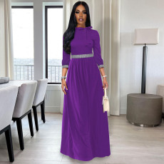 Fashion Elegant 3/4 Sleeve Maxi Dress XHSY-19485