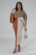 Fashion Color Blocking Bat Sleeve Maxi Dress XHXF-333