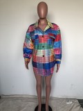 Plaid Printed Single Breasted Casual Coat OMY-81059