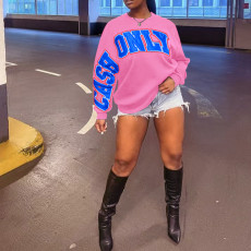 Fashion Letters Print Long Sleeve Sweatshirts GHYX-031