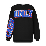 Fashion Letters Print Long Sleeve Sweatshirts GHYX-031