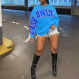 Fashion Letters Print Long Sleeve Sweatshirts GHYX-031