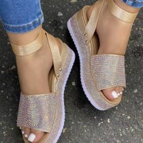 Rhinestones Colorful Fashion Thick-soled Sandals TWZX-8803-1