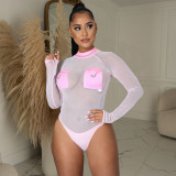Sexy Mesh See Through Bodysuit GBTF-6912