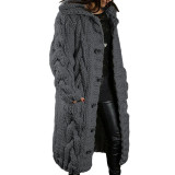 Plus Size Solid Sweater Coat GBLH-216#