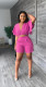 Casual Ruffle Short V-neck Top Shorts Summer 2 Piece Set GYLY-9758