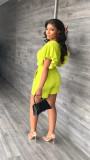 Casual Ruffle Short V-neck Top Shorts Summer 2 Piece Set GYLY-9758