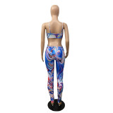 Sexy Sling Print Jumpsuit QXTF-8843