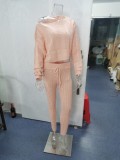 Plus Size Sweater Long Sleeve Pants Two Piece Set GBLH-3119