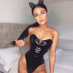 Sexy Wrap Chest PU Leather Bodysuits GYME-1735682