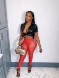 Sexy Mesh Solid Color Pant YD-1136