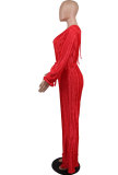 Fashion Casual Solid Long Sleeve Jumpsuits XHXF-8660