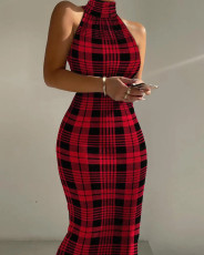 Plus Size Print Sleeveless Dress GSRX-9002