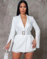 Fashion Casual Blazer Dress (with belt) TK-6276