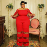 Plus Size Solid Splice Jumpsuits NNWF-7788