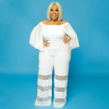 Plus Size Solid Splice Jumpsuits NNWF-7788