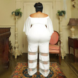 Plus Size Solid Splice Jumpsuits NNWF-7788