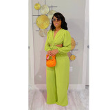 Sexy Solid Color Backless Jumpsuit BN-9403