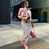 Printed Casual Fashion Baseball Coat CH-23012