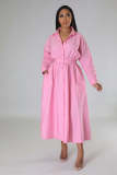Fashion Long Sleeve Shirt Dress OSM-4383
