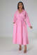 Fashion Long Sleeve Shirt Dress OSM-4383