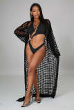 Sexy Hollow Out Long Sleevel Beach Cloak Coat OSM-4366